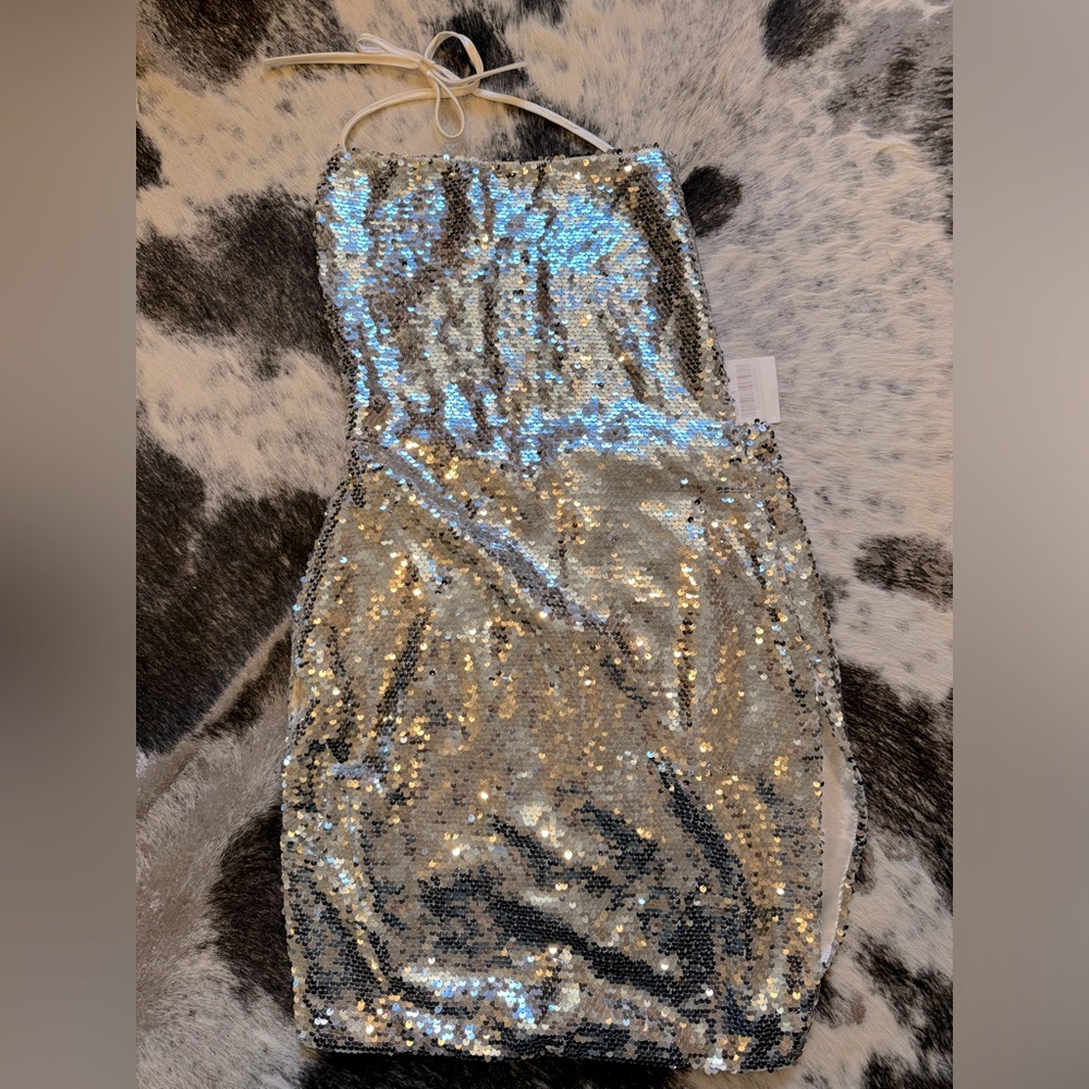 Lomantise silver sequin dress